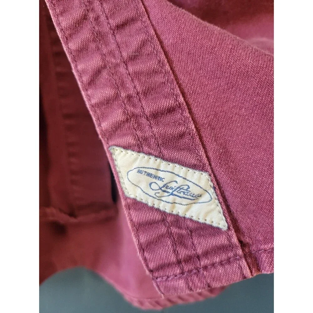 Vintage Levis Button Up Shirt Adult L Metal Buttons Collar Workwear 90s Cowboy
